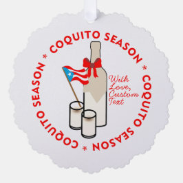 Adorno De Papel Coquito Season Custom Photo Text
