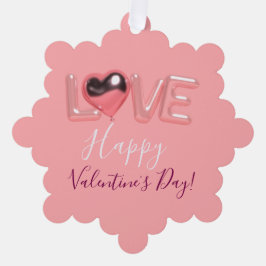 ADORNO DE PAPEL  CORAZÓN ROSA MODERNO DÍA DE SAN VALENTÍN  