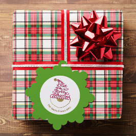 Adorno De Papel Create Your Own Glitter Santa Modern Christmas 