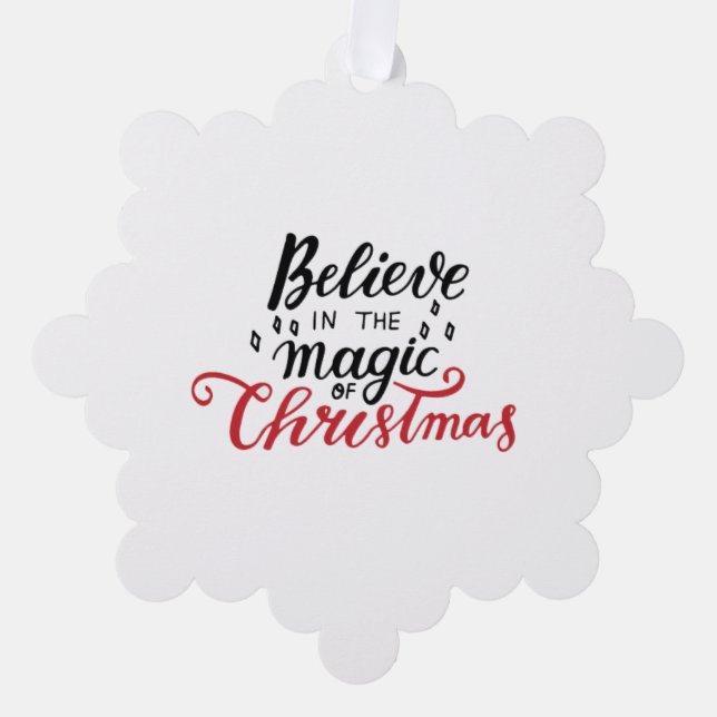 Adorno De Papel Creer en la magia de los Navidades (Anverso)