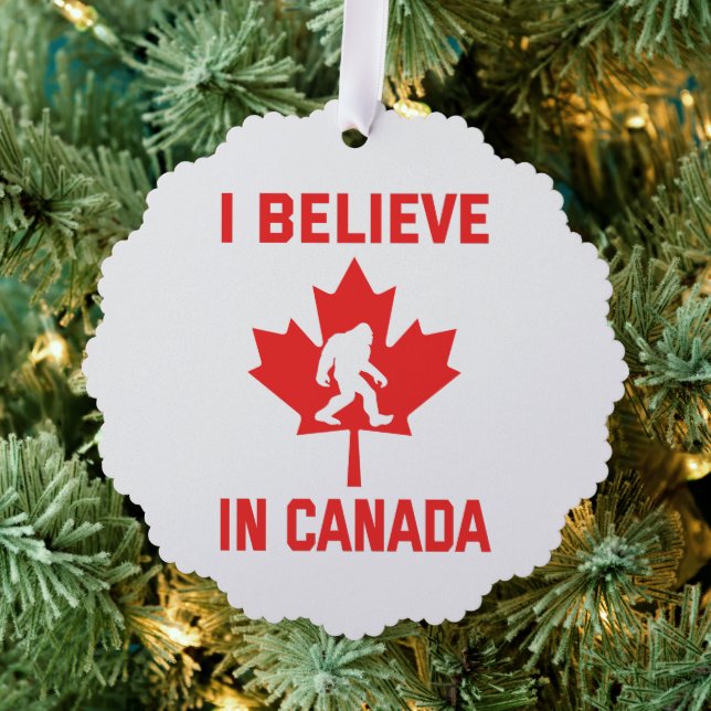 Adorno De Papel Creo En Canadá - Gracioso Pie Grande (Insitu (árbol))