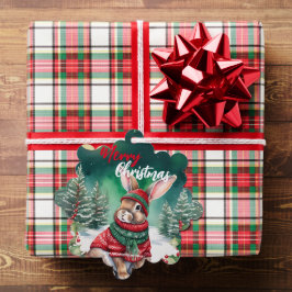 Adorno De Papel Cute MOM conejo conejo santa Navidades