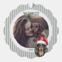 Adorno De Papel Dachshund atraviesa la festividad de los Navidades