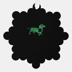 Adorno De Papel Dachshund Dog Shamrock St. Patrick's Day Saint Pad