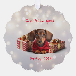 Adorno De Papel Dachshund Puppy