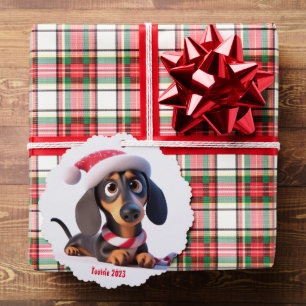 Adorno De Papel Dachshund Puppy animado