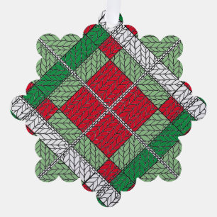 ADORNO DE PAPEL DE PUNTO ARGYLE NAVIDEÑO Copo de N