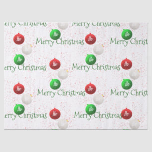 Adorno de papel de seda Ho Ho Ho de Navidad