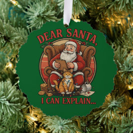 Adorno De Papel Dear Santa I Can Explain Paper Ornament