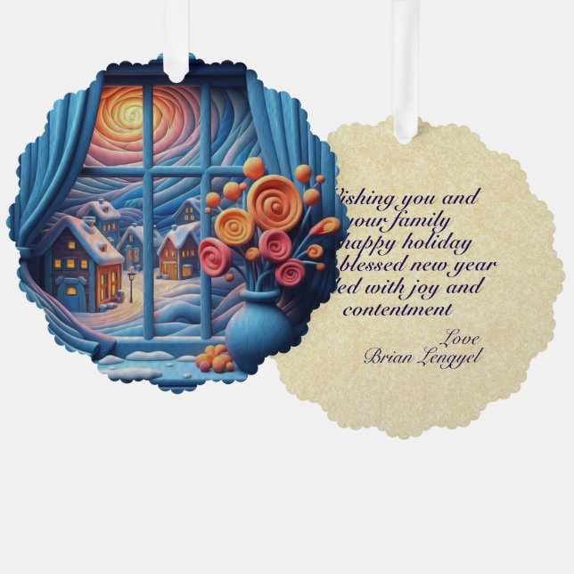 Adorno De Papel Deseos Inspiradores de vacaciones personalizados (Anverso/Reverso)