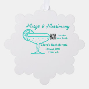 Adorno De Papel Despedida de soltera Turquoise Margs & Matrimony 