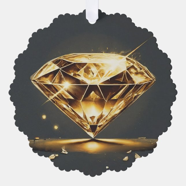 Adorno De Papel Diamante esparcido y ola musical (Anverso)