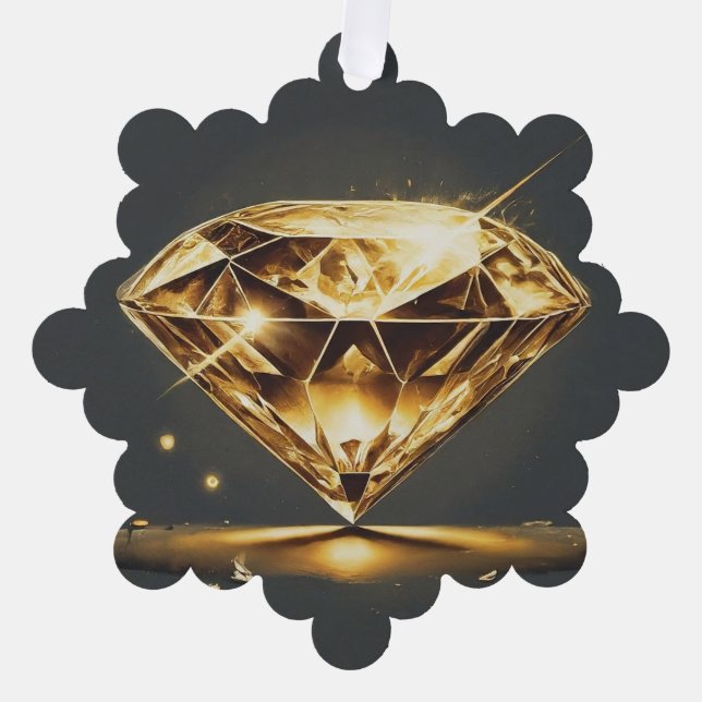 Adorno De Papel Diamante esparcido y ola musical (Anverso)