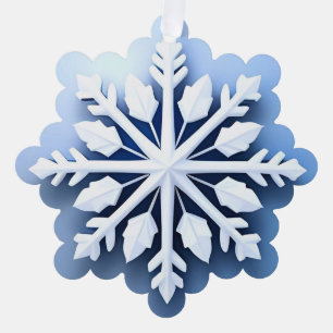 Adorno De Papel Diseño de copo de nieve 3D elegante