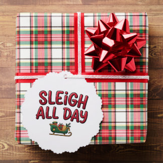 Adorno De Papel Diseño de Navidad Sleigh All Day