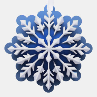 Adorno De Papel Diseño Detallado de Copo de Nieve Blanco