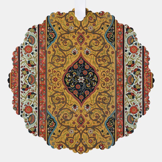 Adorno De Papel Diseño elegante de alfombra persa antigua (Anverso)