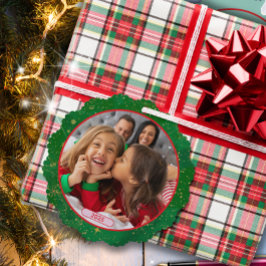 Adorno De Papel Diversión verde de la foto marchando renos