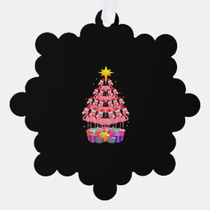 Adorno De Papel Divertido árbol de Navidad Flamingo