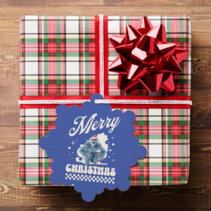 Adorno De Papel Diviértete con el Yeti de Navidad con Humor Festiv