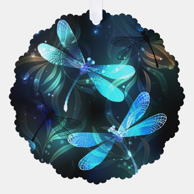 Adorno De Papel Dragonflies (Anverso)