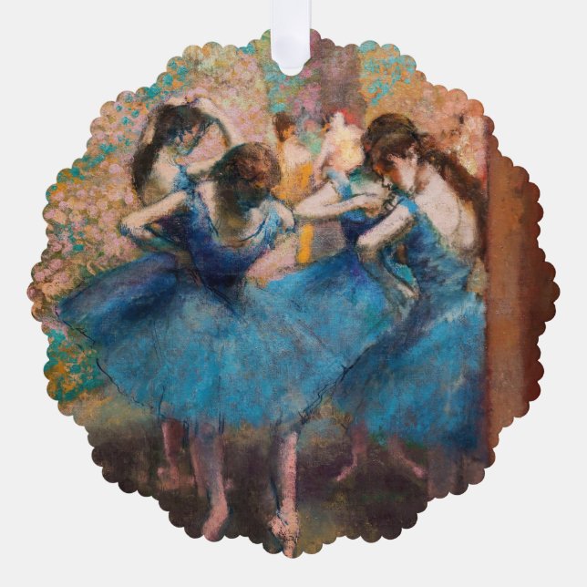 Adorno De Papel Edgar Degas - Bailarinas de azul (Anverso)
