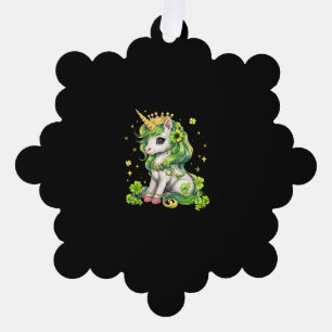 Adorno De Papel El Día de San Patrón de Unicornio Saint Pattys Chi