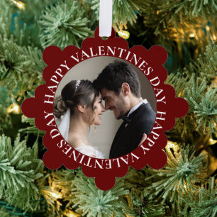 Adorno De Papel El día de San Valentín simple y oscuro de fotos ro