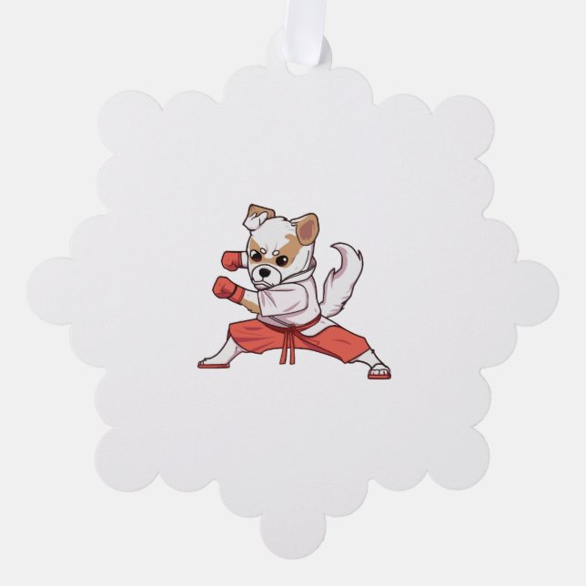 Adorno De Papel El perro conoce a Karate (Anverso)