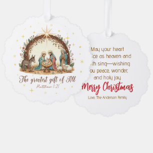Adorno De Papel El regalo más grande de todos” Natividad