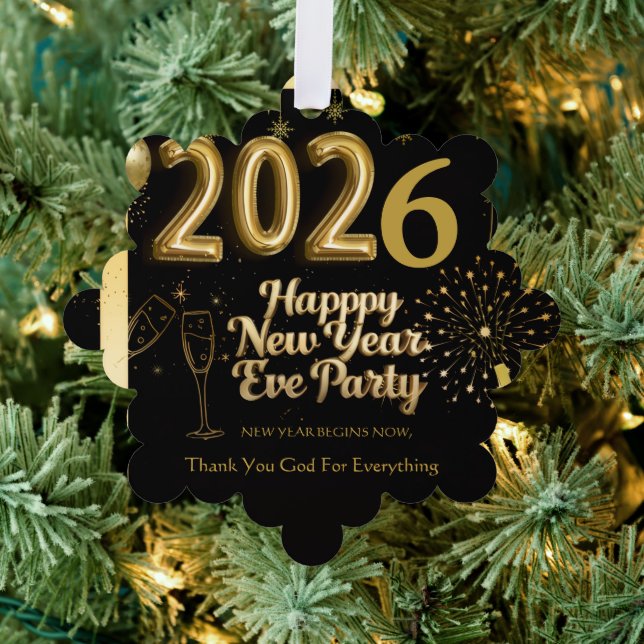 Adorno De Papel Elegant New Year Eve Paper Ornament (Insitu (árbol))