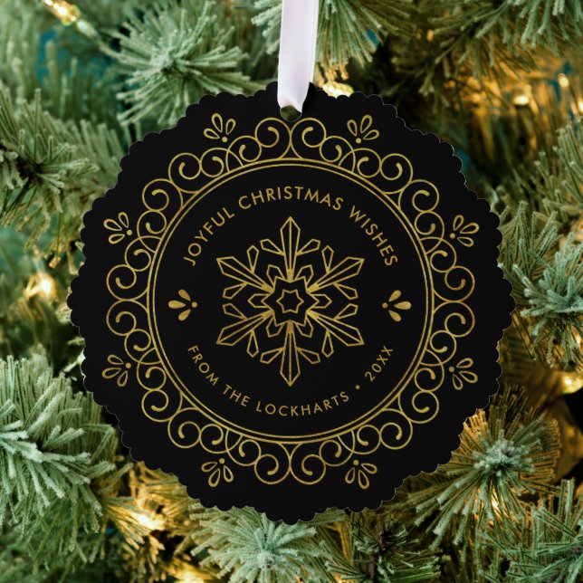 Adorno De Papel Elegante Faux Relieve metalizado Frame Round Holid (Insitu (árbol))