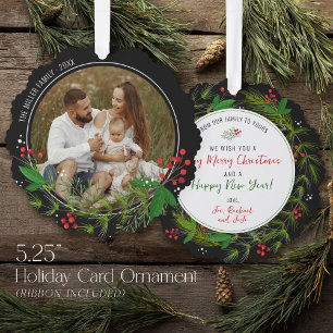 Adorno De Papel Elegante foto de Wreath Navidades negros verde