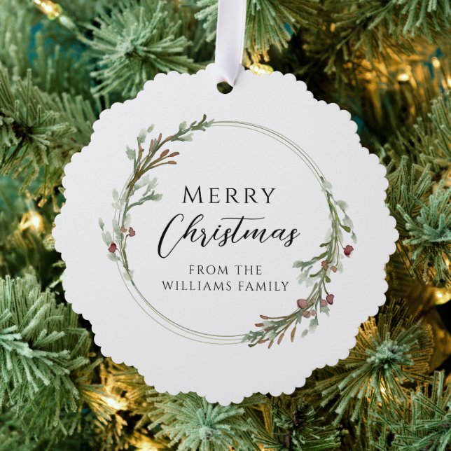 Adorno De Papel Elegante Navidad Mínima de Brujas Feliz (Insitu (árbol))