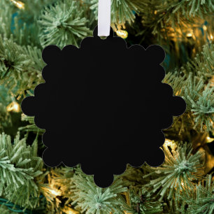 Adorno De Papel Elegante Negro Sólido