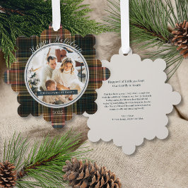 Adorno De Papel Elegante Rich Plaid Heirloom Style Felices Fiestas