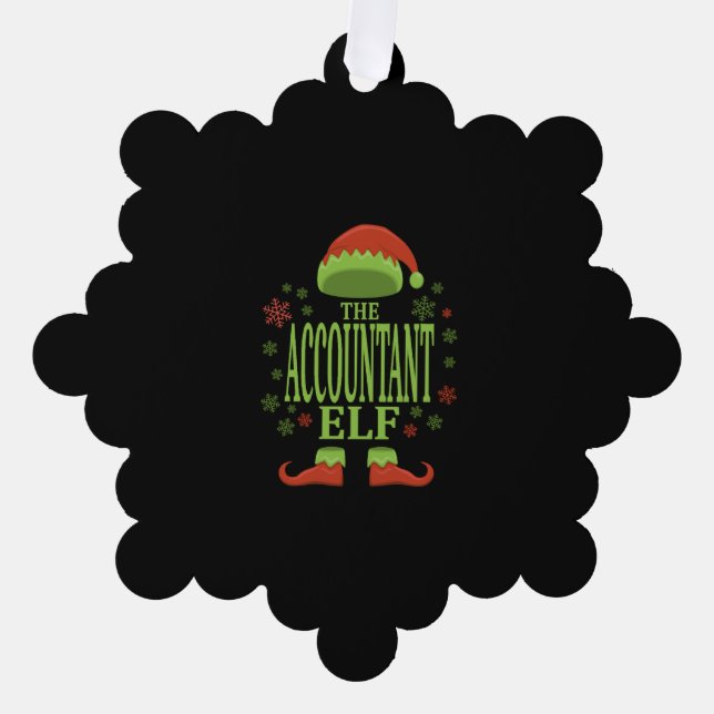 Adorno De Papel Elf, Navidades contables (Anverso)