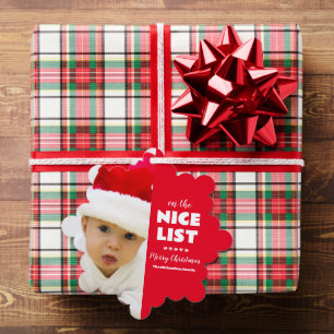 Adorno De Papel En la lista de buenos Navidad Foto