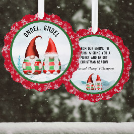 Adorno De Papel Encantador Gnoel Gnomes, nuestros Navidades de bie