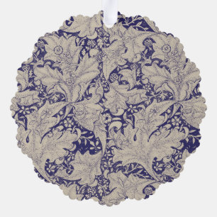 Adorno De Papel Estampado de Alhelí Azul Antiguo de William Morris