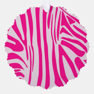 Adorno De Papel Estampado de cebra rosa