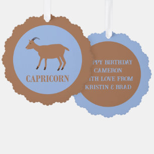 Adorno De Papel Estrella de Capricornio Signo de cabra Cumpleaños 