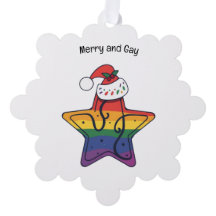 Estrella gay Navidad con bandera LGBT