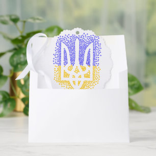 Adorno De Papel Estrellas de tridente de heraldry de Ucrania