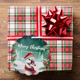Adorno De Papel Familia de fiestas navideñas del pato