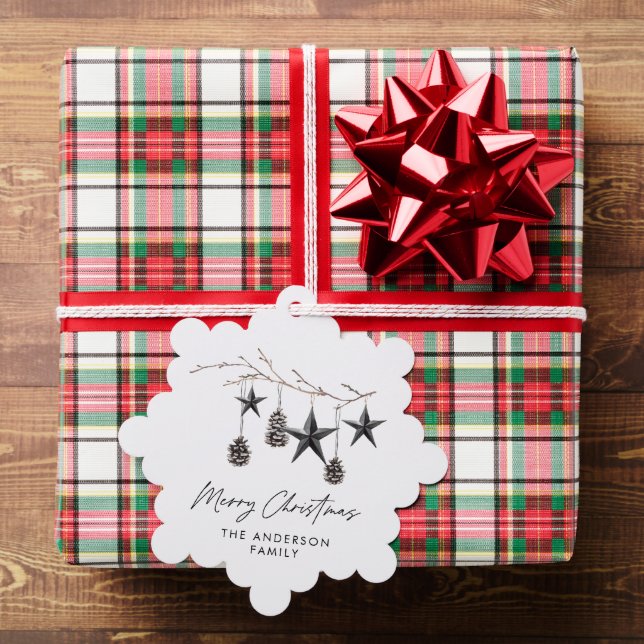 Adorno De Papel Familia de Navidades modernos y elegantes de escri (Insitu (Regalo))