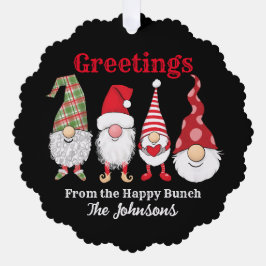 Adorno De Papel Felices gnomos divertidos y lindos Familia