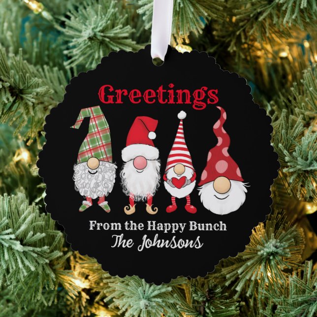 Adorno De Papel Felices gnomos divertidos y lindos Familia (Insitu (árbol))