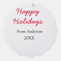 Felices vacaciones rojo amor negro nombre de famil