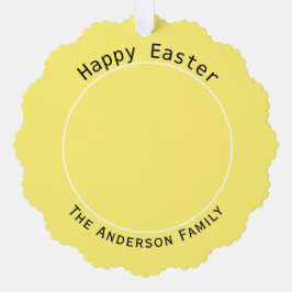 Adorno De Papel Feliz decoración de fotos amarillas de Pascua